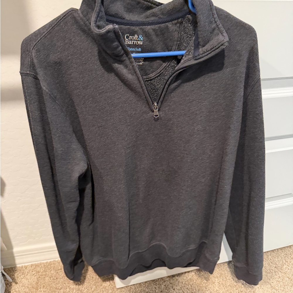Croft & Barrow Men's Charcoal Zip-Up Sweater